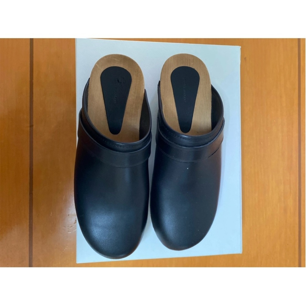 Isabel Marant Thalie Leather black Clogs Wood Mule Women EU 41 NEW - Picture 8 of 8